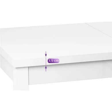 Стіл розкладний MEBEL ELITE SKUBI 120(160)х75 см Білий фотографія