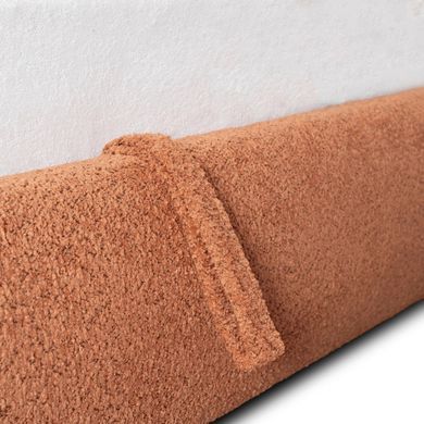 Кровать двуспальная MEBEL ELITE ROSSO 160x200 см Рыжий Букле фотография