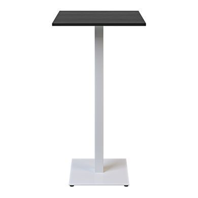 Стіл Tetra light bar Lovko 60 х 60 білий метал / чорний ДСП (текстура) фотографія