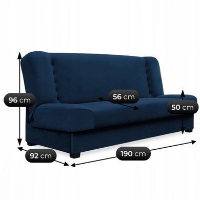 Набір з 2х диванів розкладних MEBEL ELITE PIANO 190 см Синій фотографія