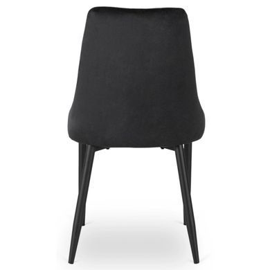 Стілець оксамитовий MEBEL ELITE BARI Velvet Чорний фотографія