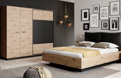 Спальня Perfect Home Нест / Nest A Дуб артизан/антрацит фотография