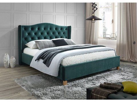 Кровать ASPEN Velvet Signal 180x200 Зеленый фотография