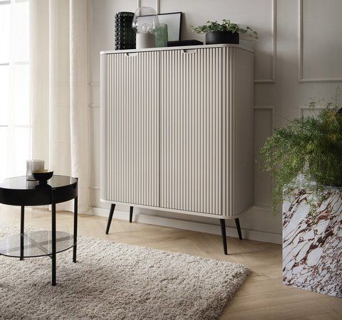 Комод Perfect Home Зова / Zova 2-дверний з чорними ніжками K103 Кашемір фотографія