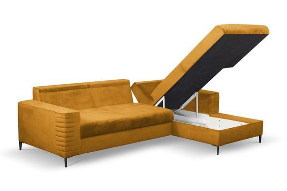 Диван кутовий розкладний COLLIN Velluto на ніжках Perfect Home Польща Зелений фотографія