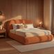 Ліжко двоспальне MEBEL ELITE ROSSO 160x200 см Рудий Букле фотографія