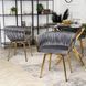 Стілець поворотний оксамитовий MEBEL ELITE RUBI Velvet Сірий