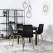 Стілець оксамитовий MEBEL ELITE YORK Velvet, Чорний / Золотий