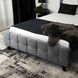 Ліжко двоспальне оксамитове MEBEL ELITE LINO Velvet 140x200 Сірий