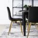 Стілець оксамитовий MEBEL ELITE YORK Velvet, Чорний / Золотий