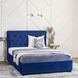Ліжко двоспальне оксамитове MEBEL ELITE CROS Velvet 140x200 см Синій фотографія