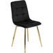 Стул бархатный MEBEL ELITE YORK Velvet, Черный / Золотой фотография