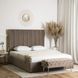 Ліжко двоспальне оксамитове MEBEL ELITE EMILIO Velvet 160x200 см Бежевий