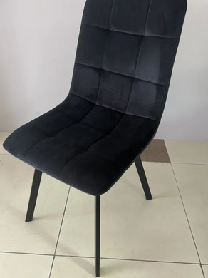 Стул EARI Velvet Intarsio Черный фотография