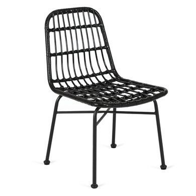 Комплект садовой мебели MEBEL ELITE стол FARGO + 4 стулья WALDI Черный