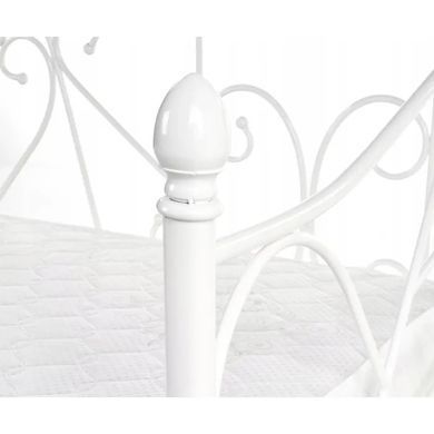 Кровать односпальная металлическая 90x200 см MEBEL ELITE MIKE Белый фотография