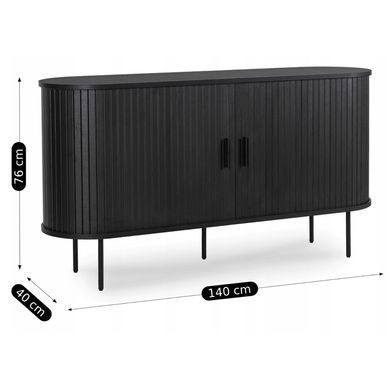 Комод MEBEL ELITE NATE Чорний фотографія