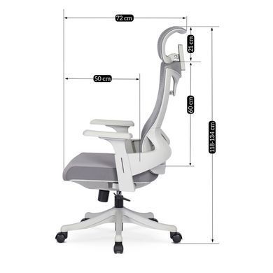 Стул офисный поворотный MEBEL ELITE JULIET Серый фотография