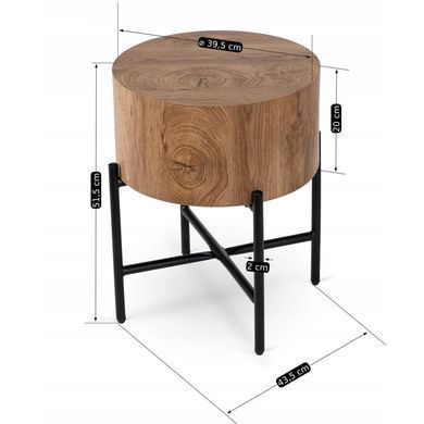 Журнальний столик MEBEL ELITE CEVES 40x40&nbsp;Горіх фотографія