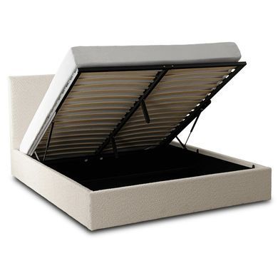 Ліжко двоспальне MEBEL ELITE MARSYLIA 180x200 см Кремовий Букле фотографія