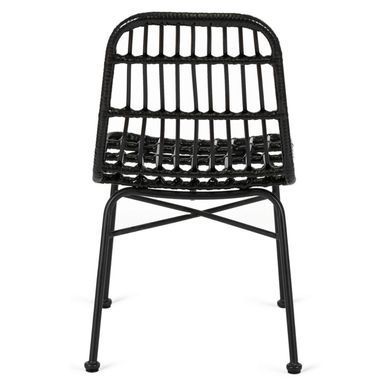Комплект садовой мебели MEBEL ELITE стол FARGO + 4 стулья WALDI Черный