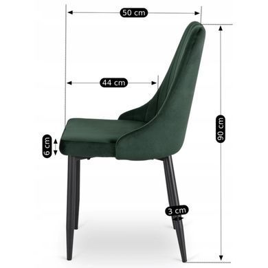 Стул бархатный MEBEL ELITE BARI Velvet Зеленый фотография