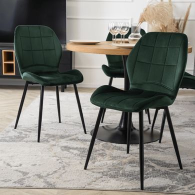 Стілець оксамитовий MEBEL ELITE IRYS Velvet Зелений фотографія