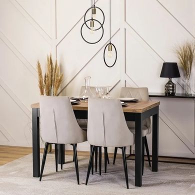 Стіл розкладний MEBEL ELITE SKUBI 120(160)х75 см Дуб крафт фотографія