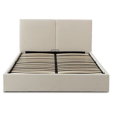 Ліжко двоспальне MEBEL ELITE MARSYLIA 180x200 см Кремовий Букле фотографія