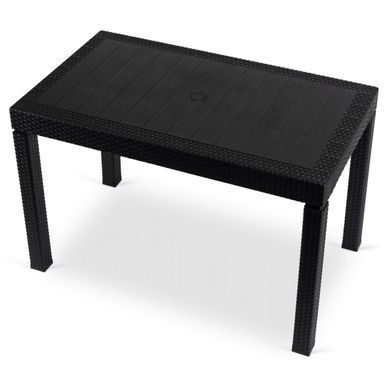 Комплект садовой мебели MEBEL ELITE стол FARGO + 4 стулья WALDI Черный