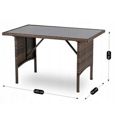 Комплект садовой мебели MEBEL ELITE ATLANTA Коричневый