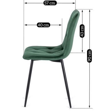 Стілець оксамитовий MEBEL ELITE ROBIN Velvet Зелений фотографія