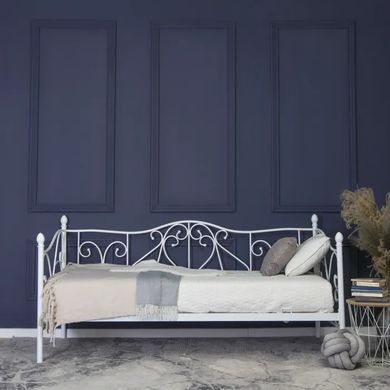 Кровать односпальная металлическая 90x200 см MEBEL ELITE MIKE Белый фотография