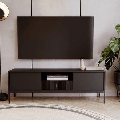 ТВ Тумба MEBEL ELITE MARCOS 154 Чорний фотографія