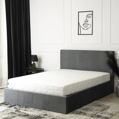 Ліжко двоспальне оксамитове MEBEL ELITE MELIA Velvet 160x200 Сірий фотографія