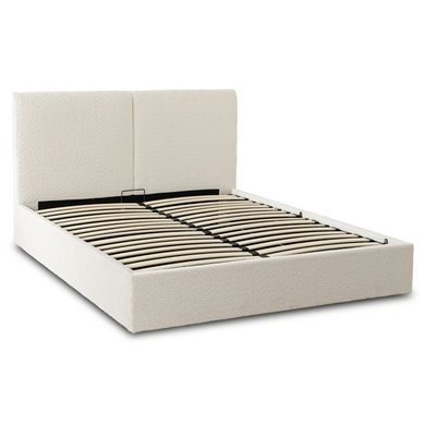 Ліжко двоспальне MEBEL ELITE MARSYLIA 180x200 см Кремовий Букле фотографія