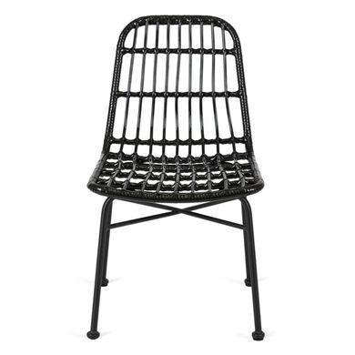 Комплект садовой мебели MEBEL ELITE стол FARGO + 4 стулья WALDI Черный
