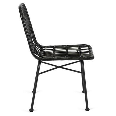 Комплект садовой мебели MEBEL ELITE стол FARGO + 4 стулья WALDI Черный