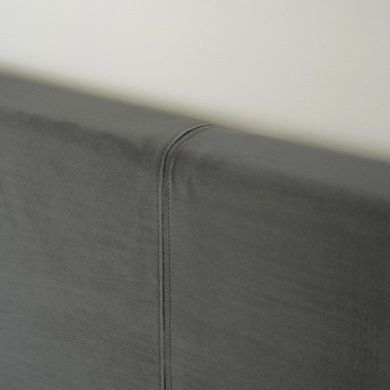 Ліжко двоспальне оксамитове MEBEL ELITE MELIA Velvet 160x200 Сірий фотографія