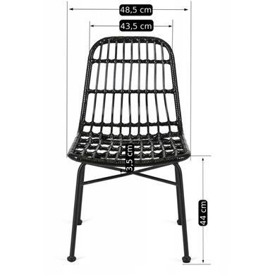 Комплект садовой мебели MEBEL ELITE стол FARGO + 4 стулья WALDI Черный