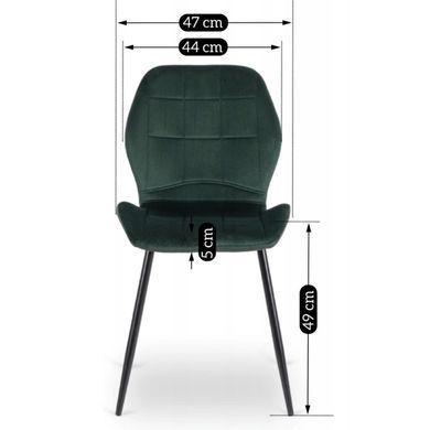 Стілець оксамитовий MEBEL ELITE IRYS Velvet Зелений фотографія