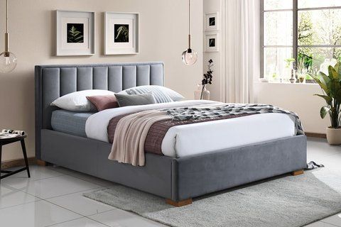 Кровать MARANI Velvet Signal 160x200 Серый фотография
