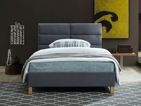 Кровать SIERRA Velvet Signal 120x200 Серый фотография