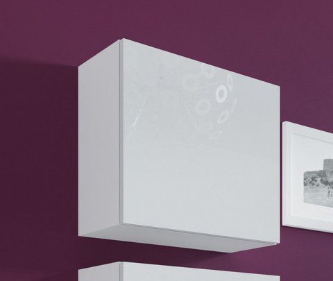 Витрина навесная VIGO Cama Квадрат 50x50 Белый Мат / Белый Глянец фотография