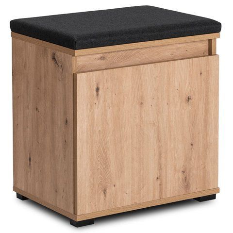 Тумба для взуття MEBEL ELITEM PARMA 50 Дуб Артизан/графіт фотографія