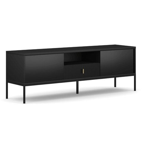 ТВ Тумба MEBEL ELITE MARCOS 154 Черный фотография