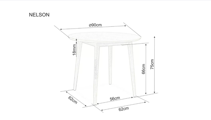 Стол Обеденный NELSON Signal 90X90 Дуб медовый фотография