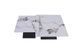 Комплект журнальних столиків INDIANA Intarsio 80x80 Білий Глянець Ефект Мармуру / Чорний