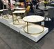 Журнальный столик ESCADA B II Signal 55x55 Белый Эффект Мрамора / Золото