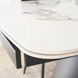 Стол раскладной MEBEL ELITE VERONA 160(240)х90 см Белый мрамор/черный